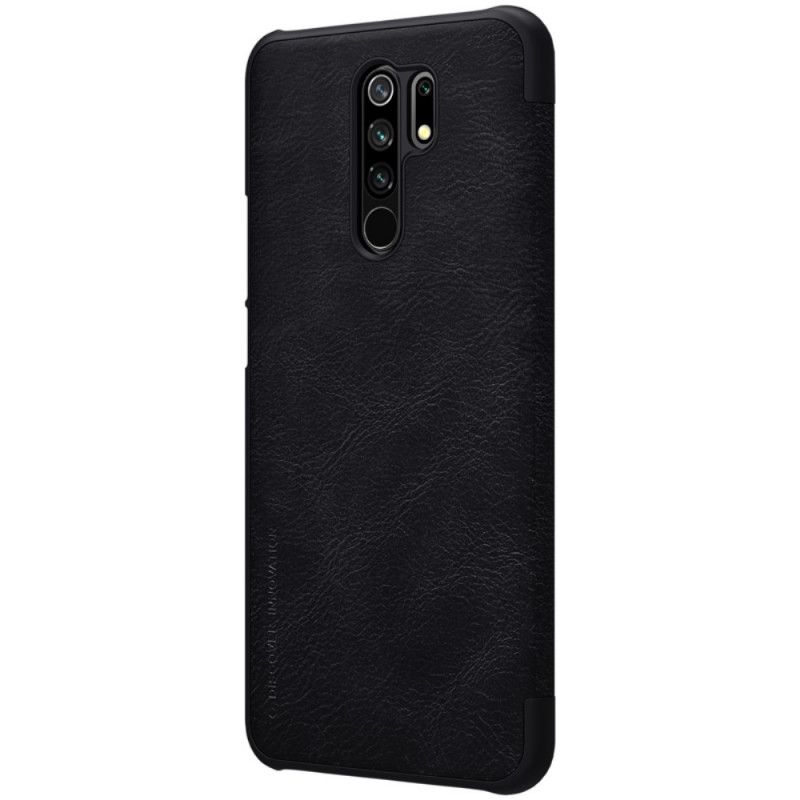 Folio-fodral Xiaomi Redmi 9 Svart Nillkin Qin-Serien