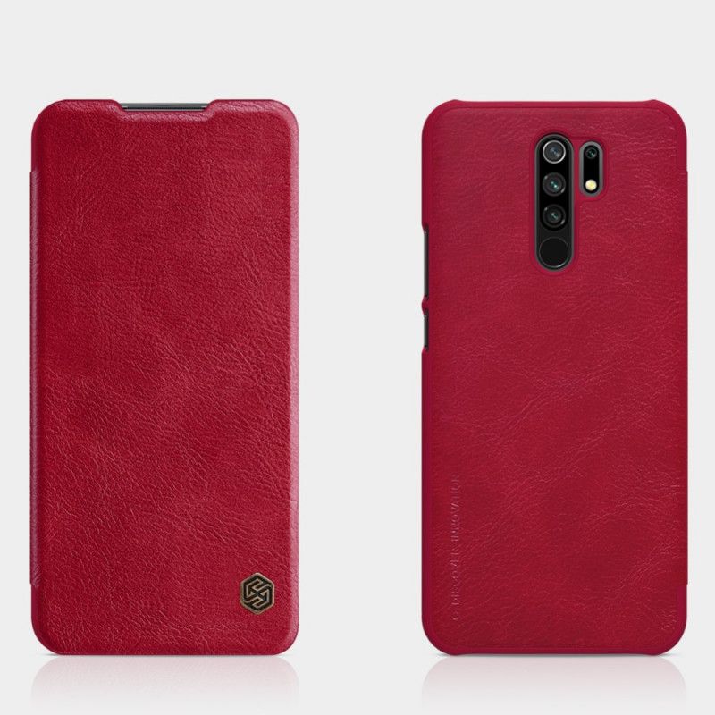 Folio-fodral Xiaomi Redmi 9 Svart Nillkin Qin-Serien