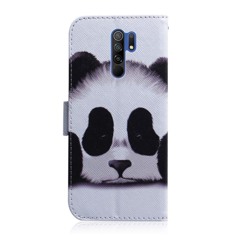 Läderfodral Xiaomi Redmi 9 Mobilskal Panda Ansikte