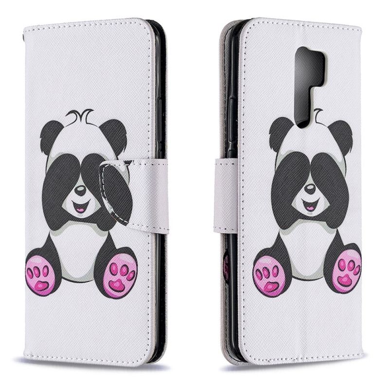 Läderfodral Xiaomi Redmi 9 Mobilskal Rolig Panda