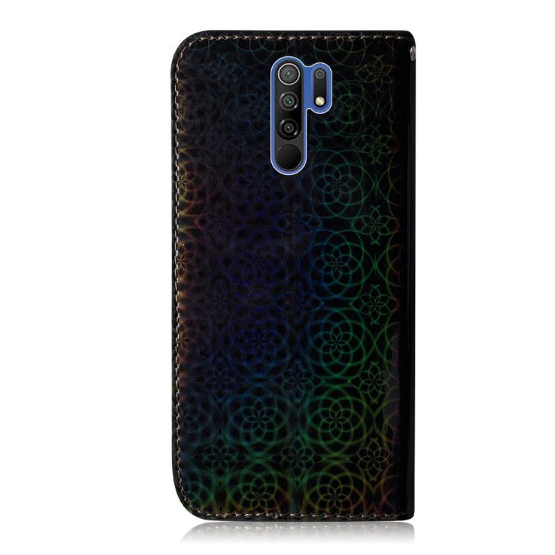 Läderfodral Xiaomi Redmi 9 Svart Mobilskal Ren Färg