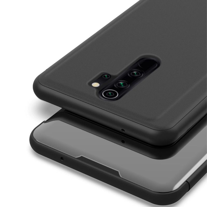 Se Omslag Xiaomi Redmi 9 Svart Spegel Och Konstläder