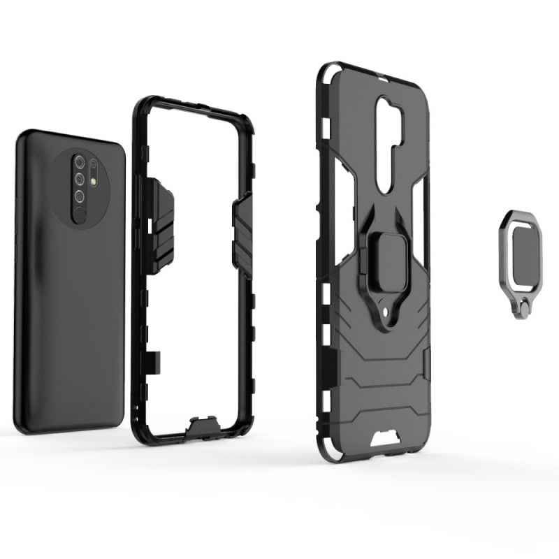 Skal för Xiaomi Redmi 9 Svart Resistent Ring