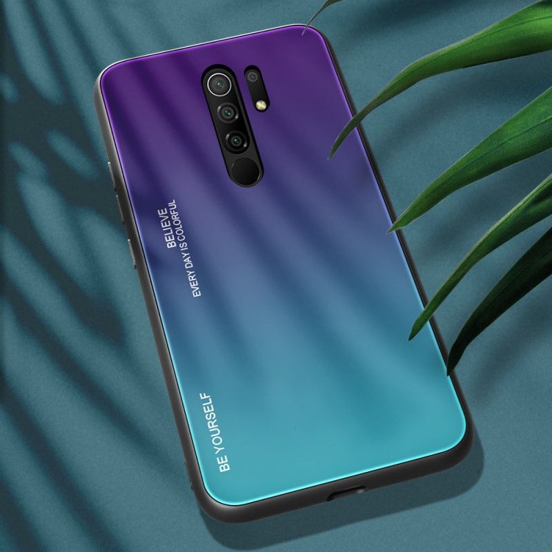 Skal Xiaomi Redmi 9 Röd Var Dig Själv Härdat Glas