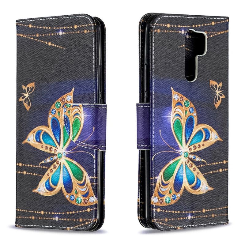 Skyddsfodral Xiaomi Redmi 9 Svart Otroliga Fjärilar