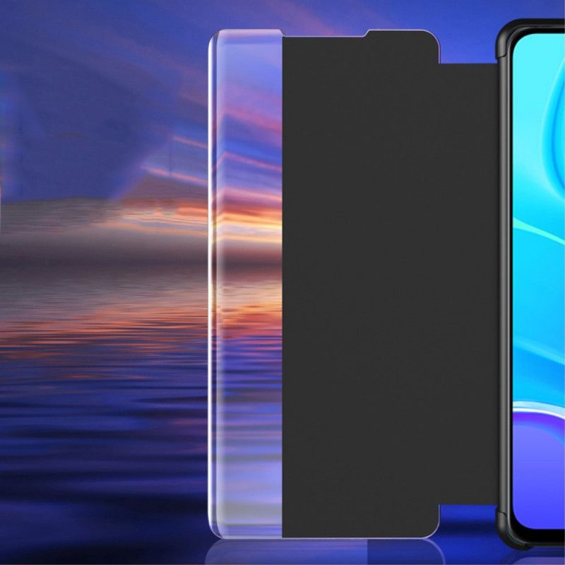 Visa Omslag Xiaomi Redmi 9 Svart Texturerat Konstläder