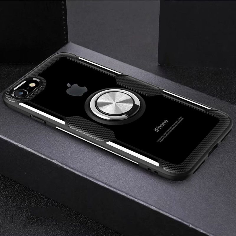 Skal iPhone 7 / 8 / SE 2 Svart Mobilskal Transparent Ring Och Kol