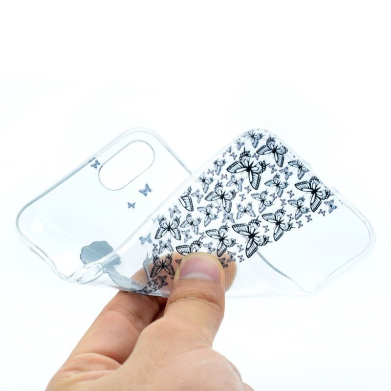 Skal iPhone 7 / 8 / SE 2 Transparent Fjärilsklänning