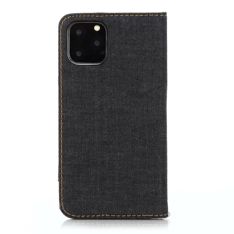 Folio-fodral för iPhone 12 Mini Svart Jeansficka Korthållare