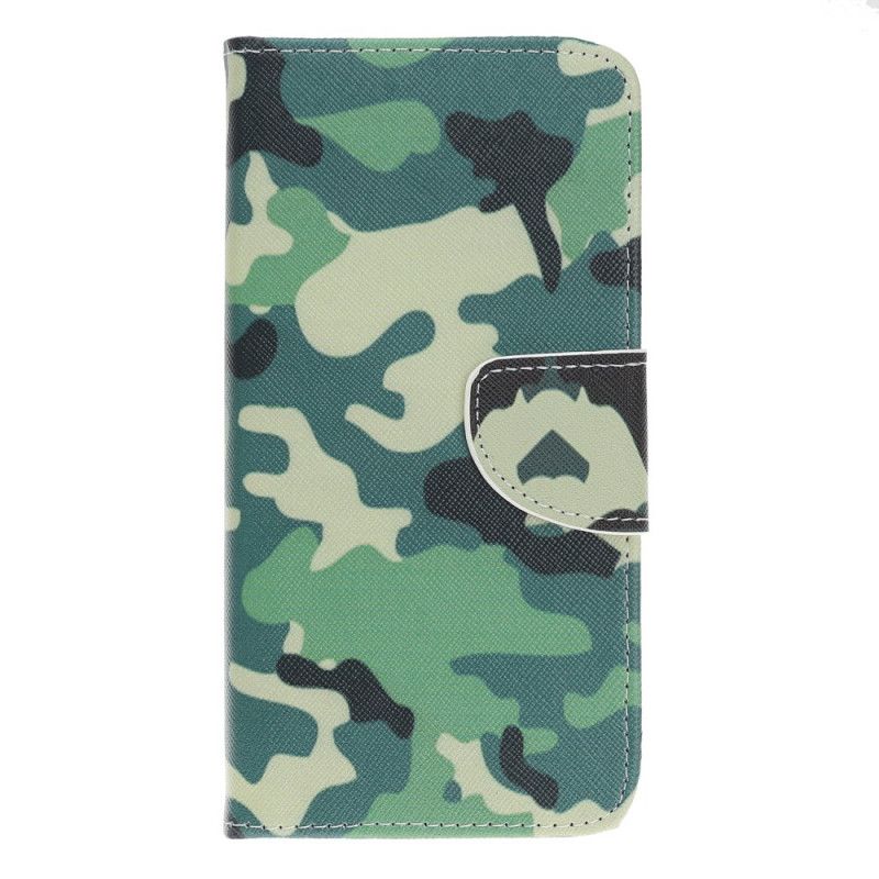 Läderfodral iPhone 12 Mini Mobilskal Militär Kamouflage