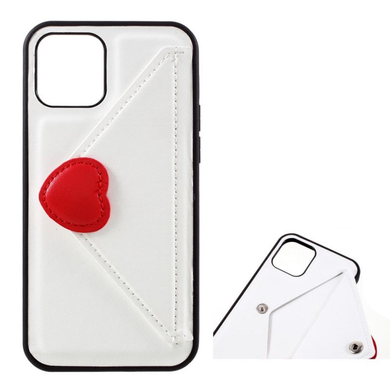 Skal för iPhone 12 Mini Svart Hjärtkorthållare