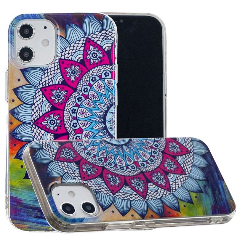 Skal iPhone 12 Mini Fluorescerande Mandala