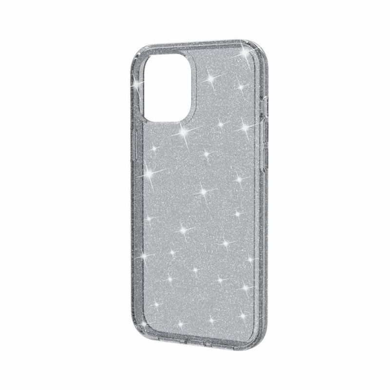 Skal iPhone 12 Mini Grå Transparent Glitter