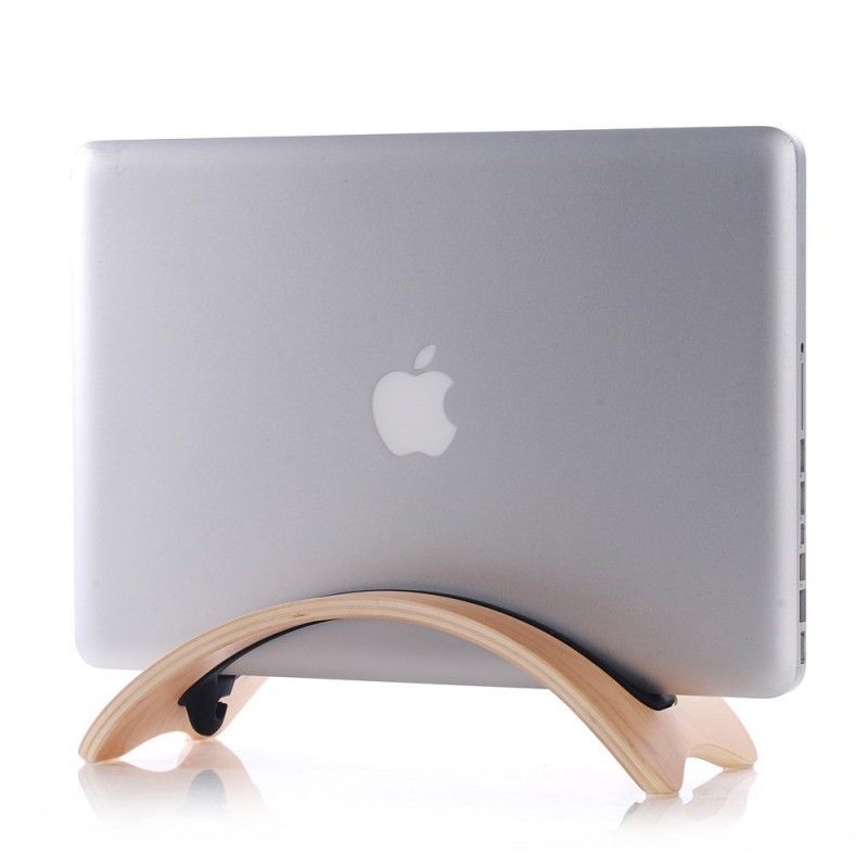 Bookarc Natural Wood Holder För Macbook