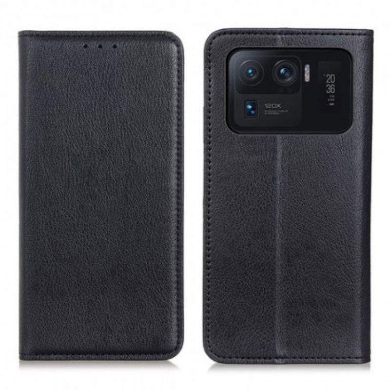 Folio-fodral Xiaomi Mi 11 Ultra Litchi Split Leather Texture