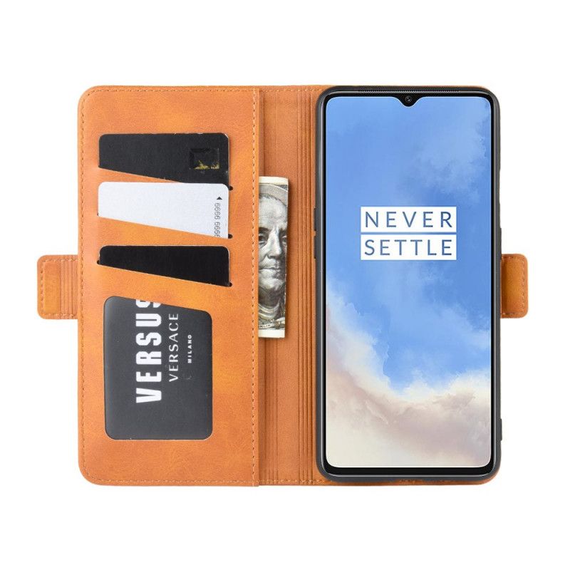 Fodral OnePlus 7T Svart Elegans Läderstruktur