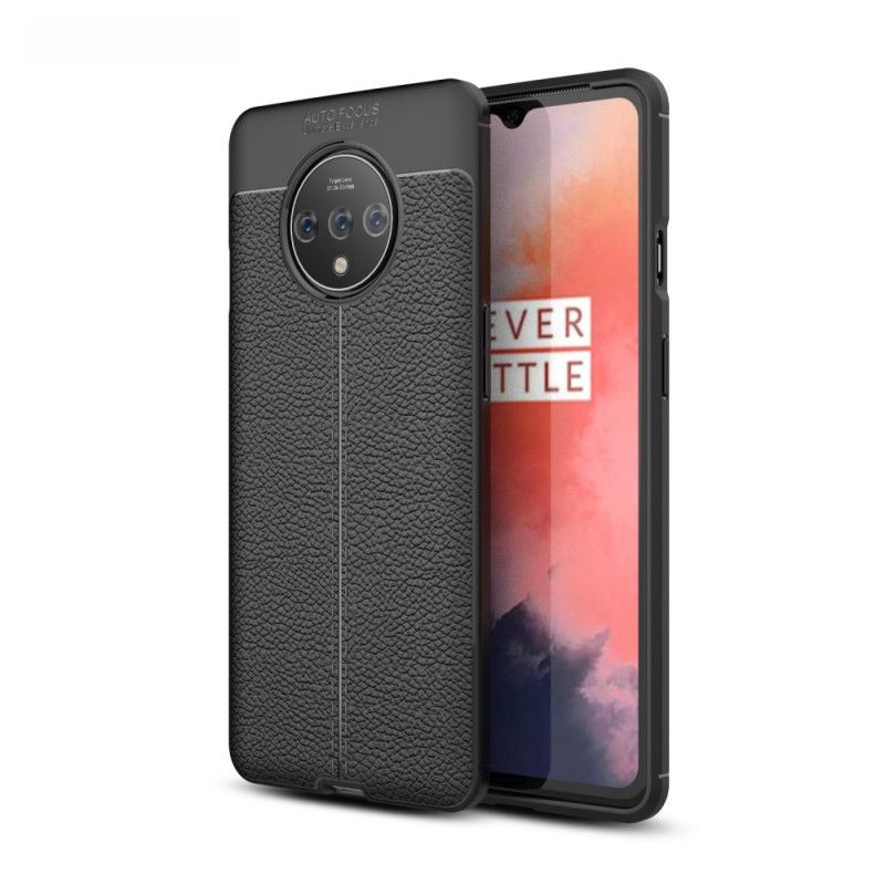 Skal för OnePlus 7T Svart Dubbel Linjelycherskinneffekt