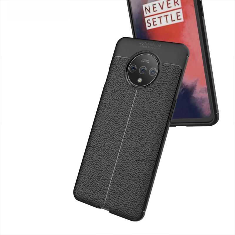 Skal för OnePlus 7T Svart Dubbel Linjelycherskinneffekt