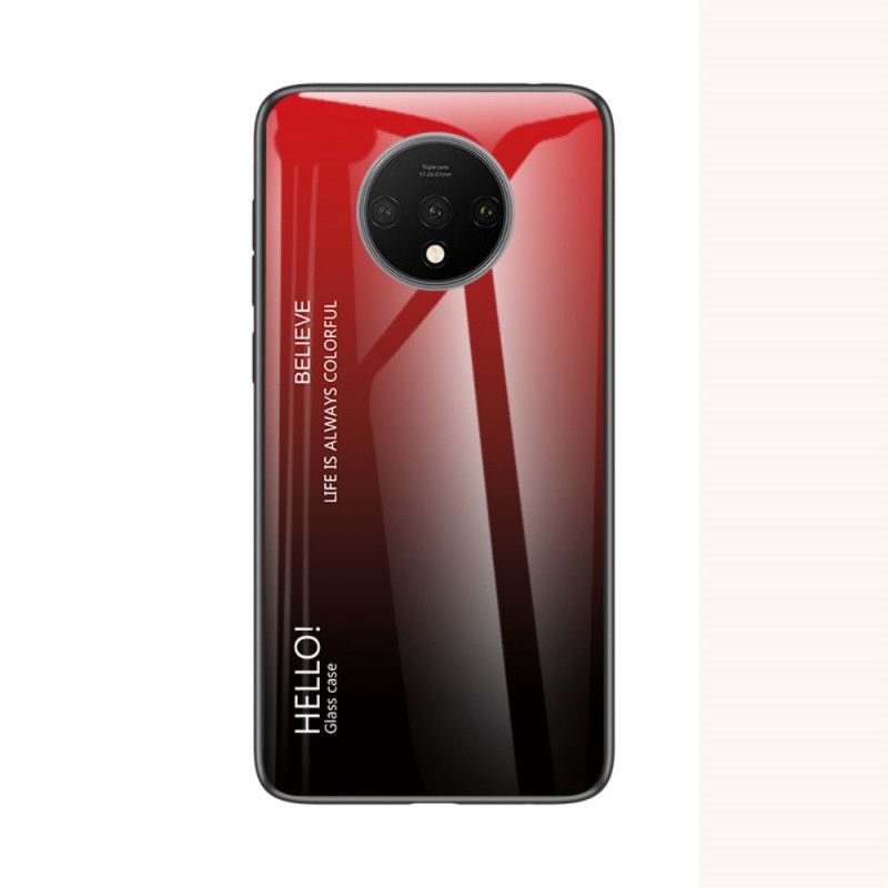 Skal för OnePlus 7T Vit Hej Härdat Glas