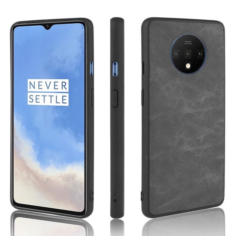 Skal OnePlus 7T Grå Premium Lädereffekt