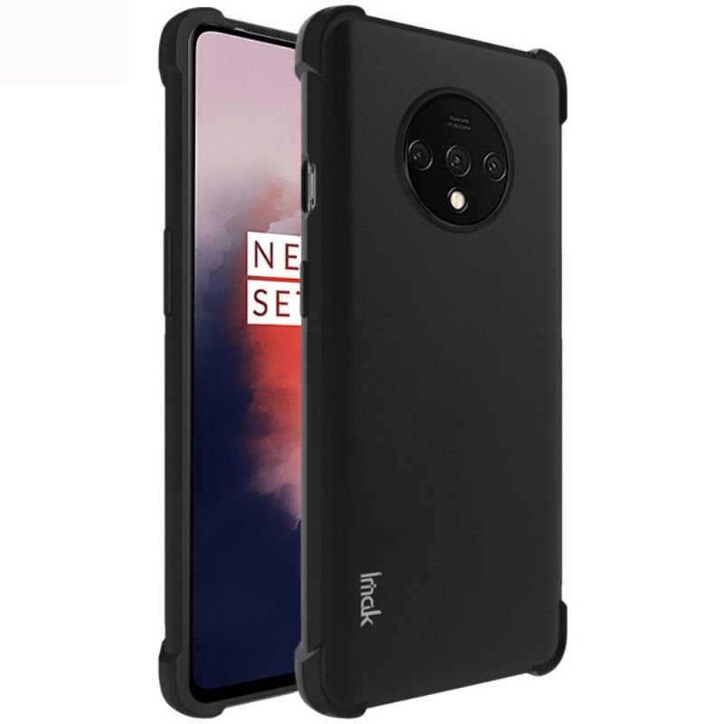 Skal OnePlus 7T Svart Flexibel Silikon Med Imak Skärmfilm