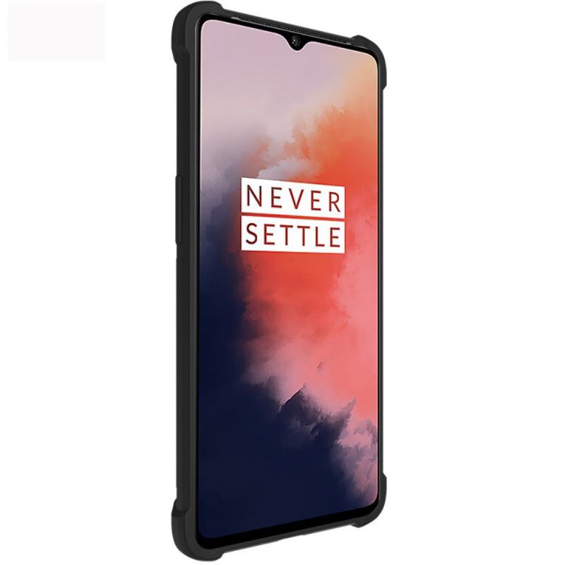 Skal OnePlus 7T Svart Flexibel Silikon Med Imak Skärmfilm