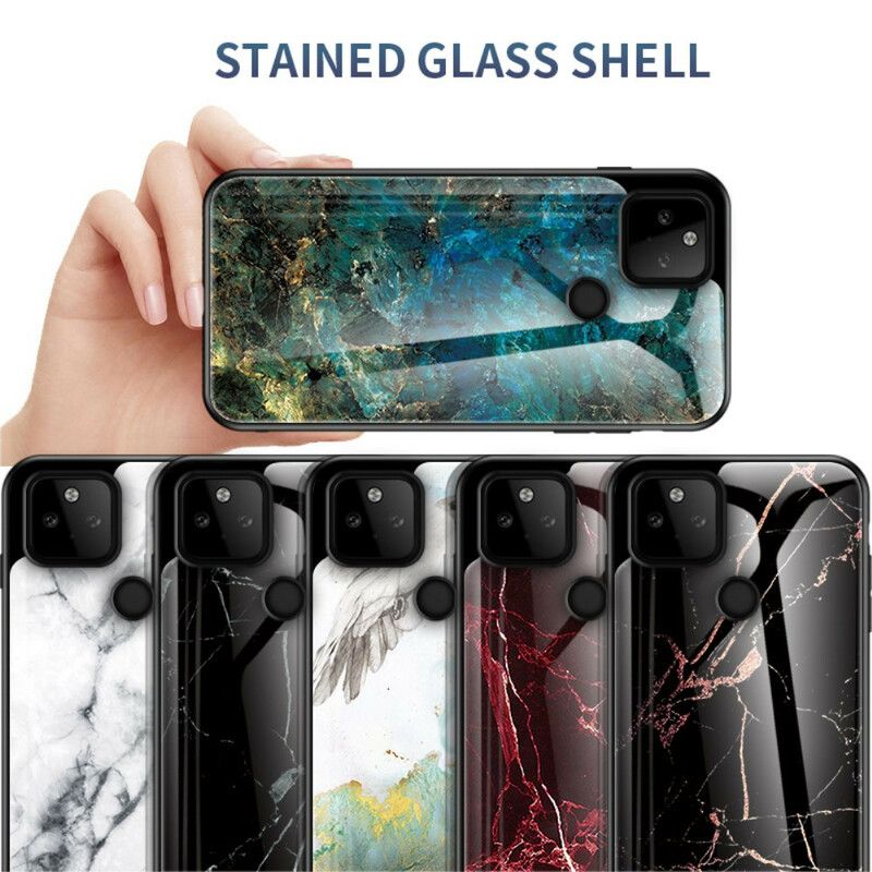 Skal Google Pixel 5a 5g Telefonfodral Premium Colors Härdat Glas