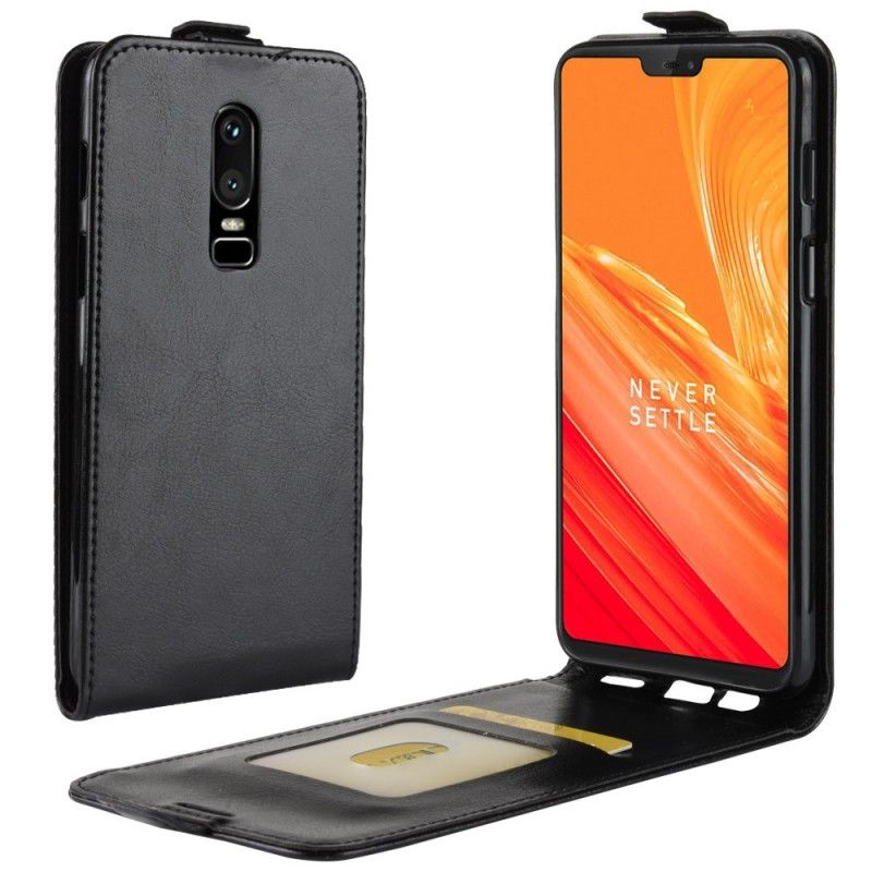 Läderfodral OnePlus 6 Svart Vikbar