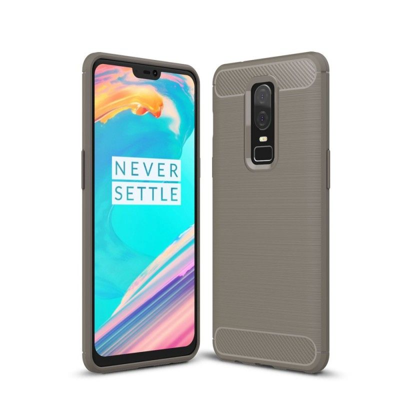 Skal OnePlus 6 Svart Borstad Kolfiber