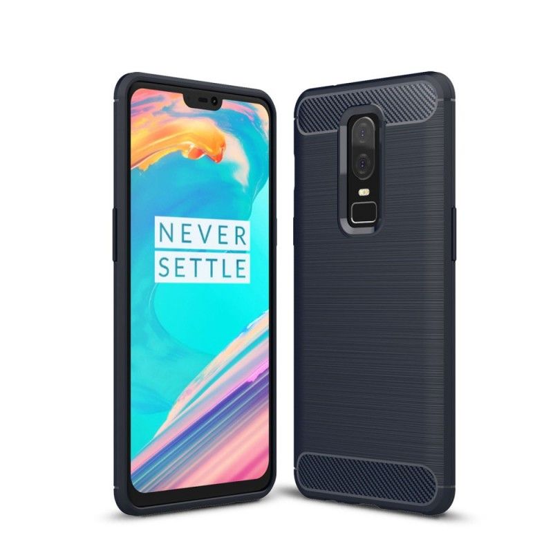 Skal OnePlus 6 Svart Borstad Kolfiber