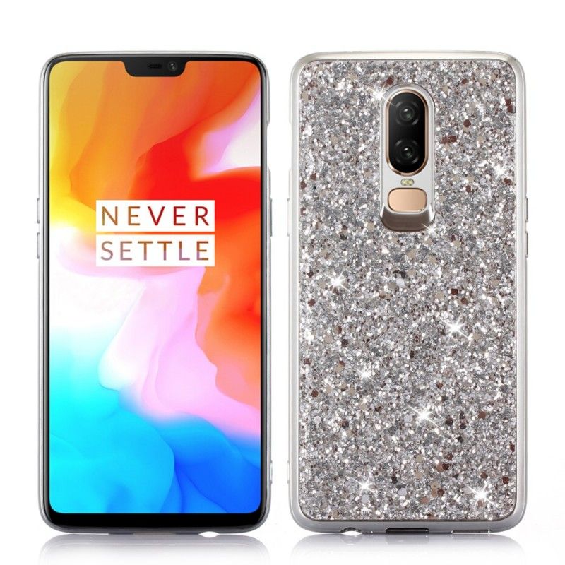 Skal OnePlus 6 Svart Jag Är Glitter