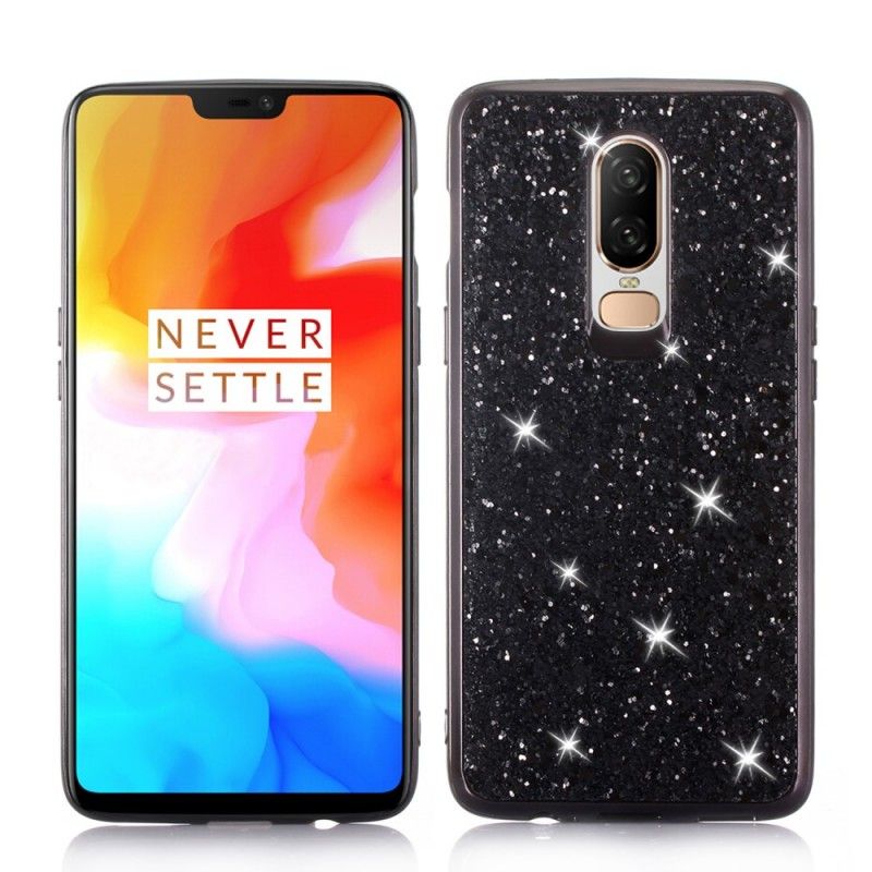 Skal OnePlus 6 Svart Jag Är Glitter