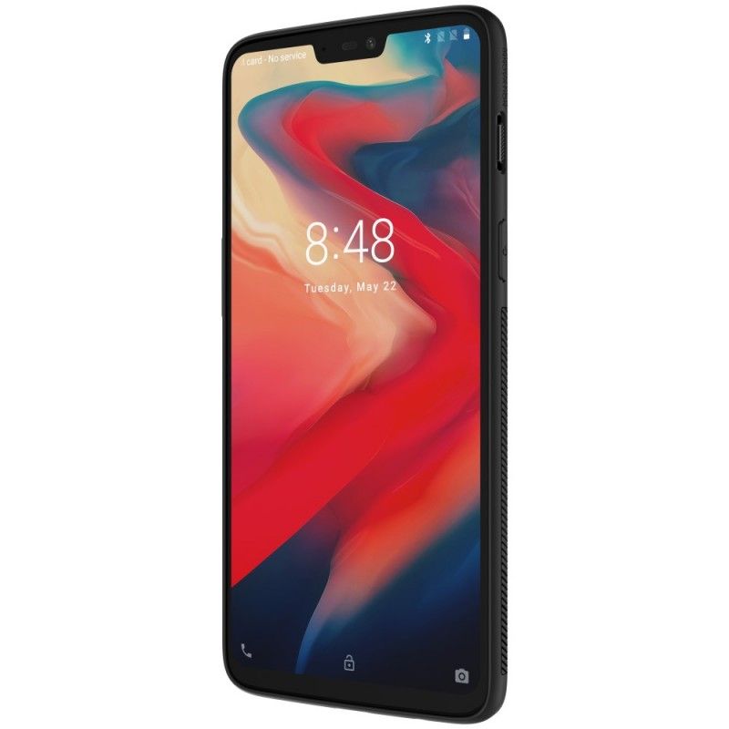 Skal OnePlus 6 Syntetfiber Och Magnetfolie