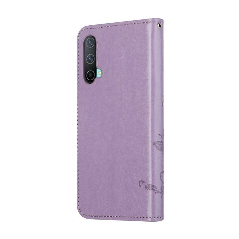 Fodral Oneplus Nord Ce 5g Fjärilar Och Blommor Strappy