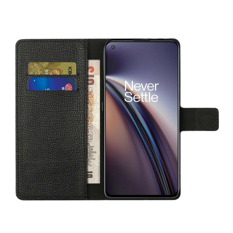 Fodral Oneplus Nord Ce 5g Litchi Grain Lädereffekt