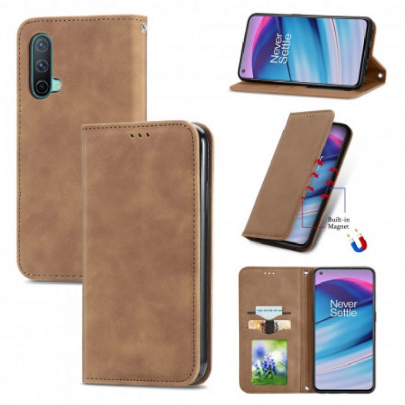 Folio-fodral Oneplus Nord Ce 5g Telefonfodral Skin-touch Design