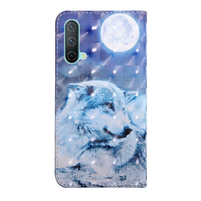 Läderfodral Oneplus Nord Ce 5g Telefonfodral Moonlight Wolf