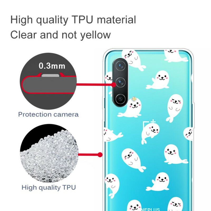 Skal Oneplus Nord Ce 5g Telefonfodral Transparente Sea Lions Fun