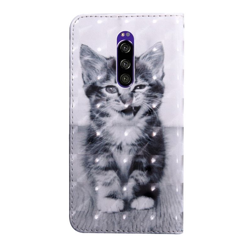 Fodral Sony Xperia 1 Svartvit Katt