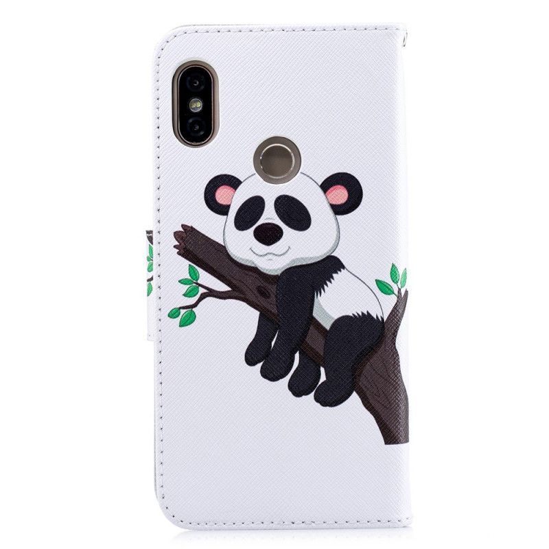 Läderfodral Xiaomi Redmi Note 5 Mobilskal Lat Panda