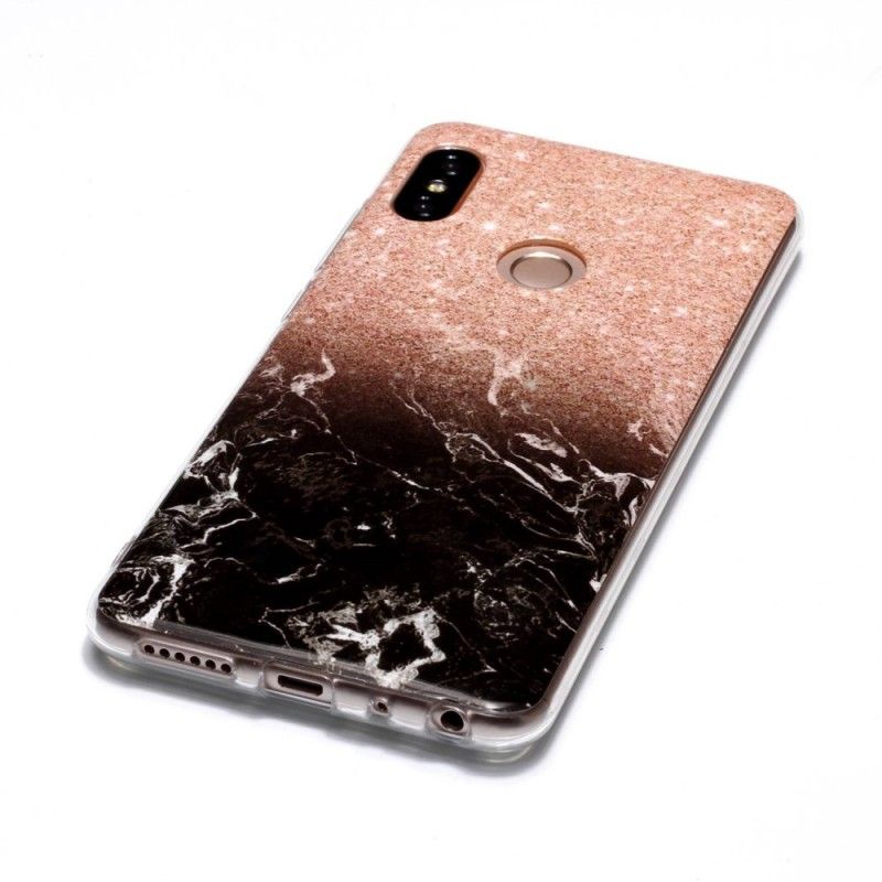 Skal Xiaomi Redmi Note 5 Svart Glitter I Marmor