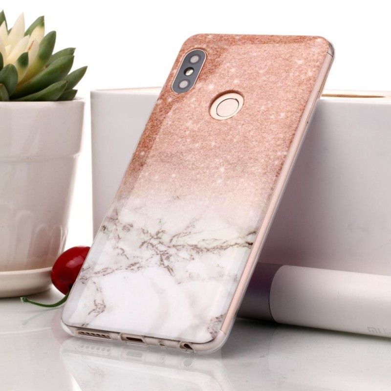 Skal Xiaomi Redmi Note 5 Svart Glitter I Marmor