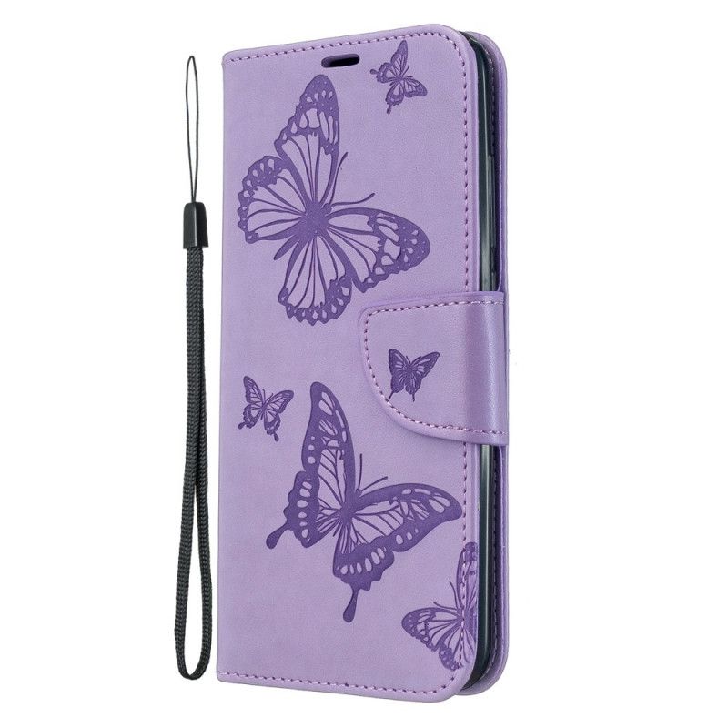 Fodral för Xiaomi Redmi 8A Grå Tryckta Nyckelfjärilar