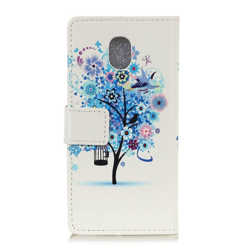 Fodral Xiaomi Redmi 8A Ljusblå Blommande Träd
