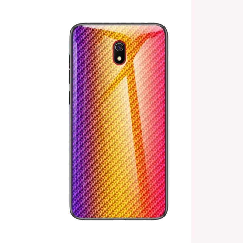 Skal för Xiaomi Redmi 8A Svart Kolfiberhärdat Glas