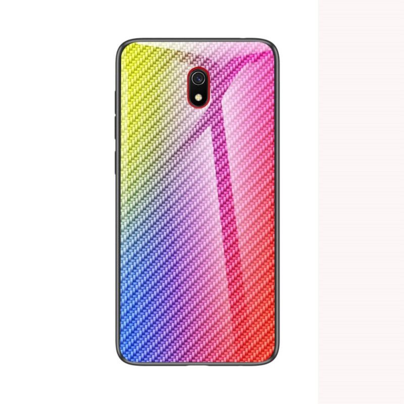 Skal för Xiaomi Redmi 8A Svart Kolfiberhärdat Glas