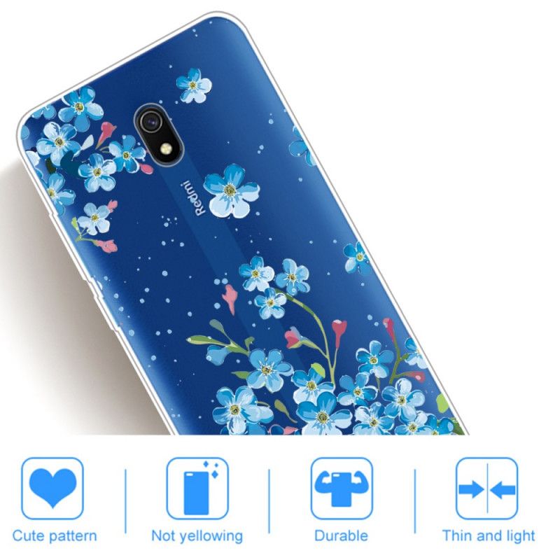 Skal Xiaomi Redmi 8A Bukett Med Blå Blommor