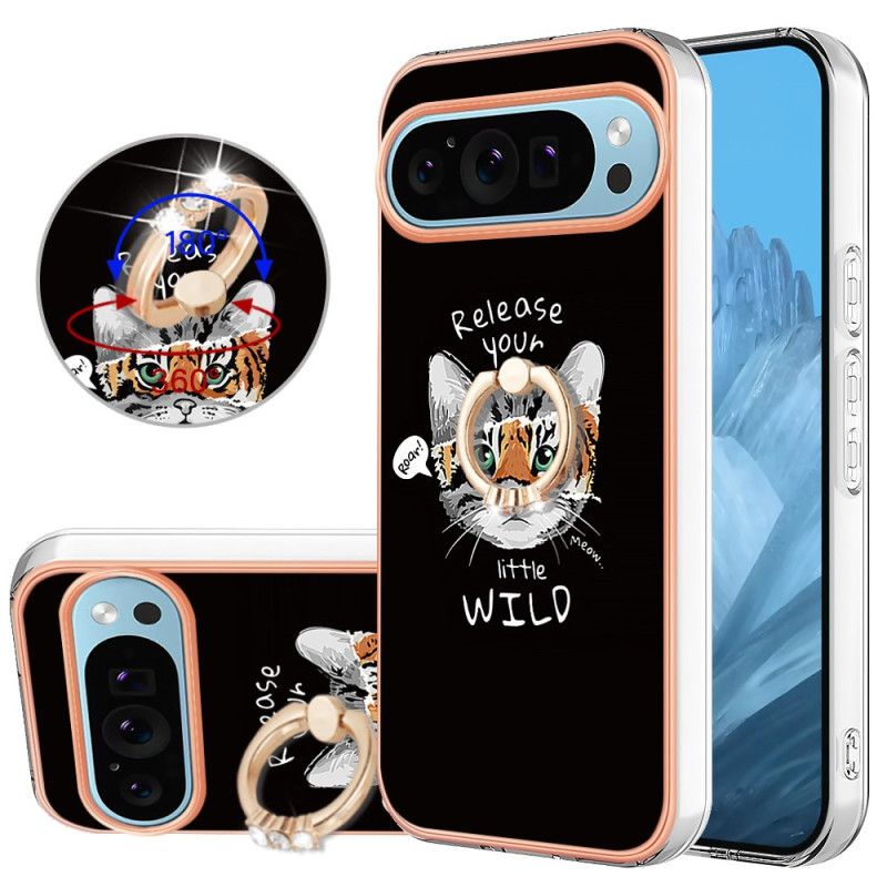 Skal Google Pixel 9 Pro Xl Telefonfodral Cat / Tiger Support Ring