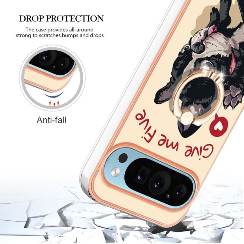 Skal Google Pixel 9 Pro Xl Telefonfodral Give Me Five Dog Support Ring