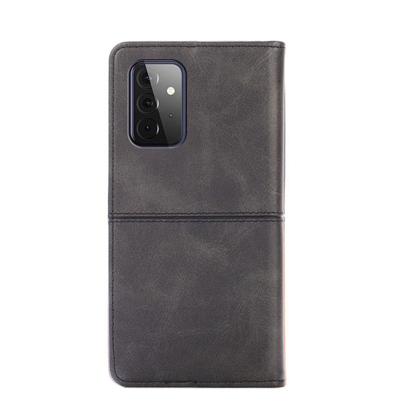 Folio-fodral Samsung Galaxy A72 4G / A72 5G Svart Couture Läderstil